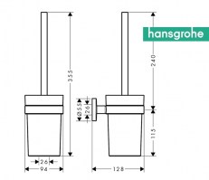 ESCOBILLERO WC MURAL LOGIS UNIVERSAL HANSGROHE